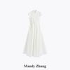 Mandy Zhang New Chinese Style Stand Collar Embroidered Lace Maxi Dress