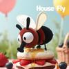 19cm Cartoon Funny Insect Series Plush Toys Soft Cute Red Bean Fly Stuffed Animals Perfect Birthday Gifts for Kids Girls or Boys
