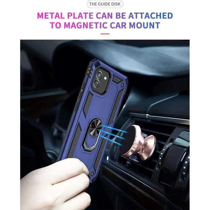 Coque pour Samsung Galaxy A05 - Antichoc - Support Anneau Arrière - Rigide - Bleu Marine