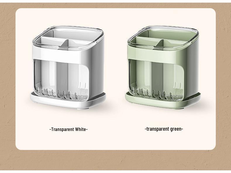 Premium Kitchen Countertop Cutlery Holder with Drainage - Spoon, Chopstick, and Utensil Storage Rack