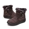 New Winter Warm Snow Boots Unisex Non-slip Waterproof Cotton Shoes Men Women Comfort Plush Fur Lazy Zipper Up Slip On Ankle Boots Casual Low