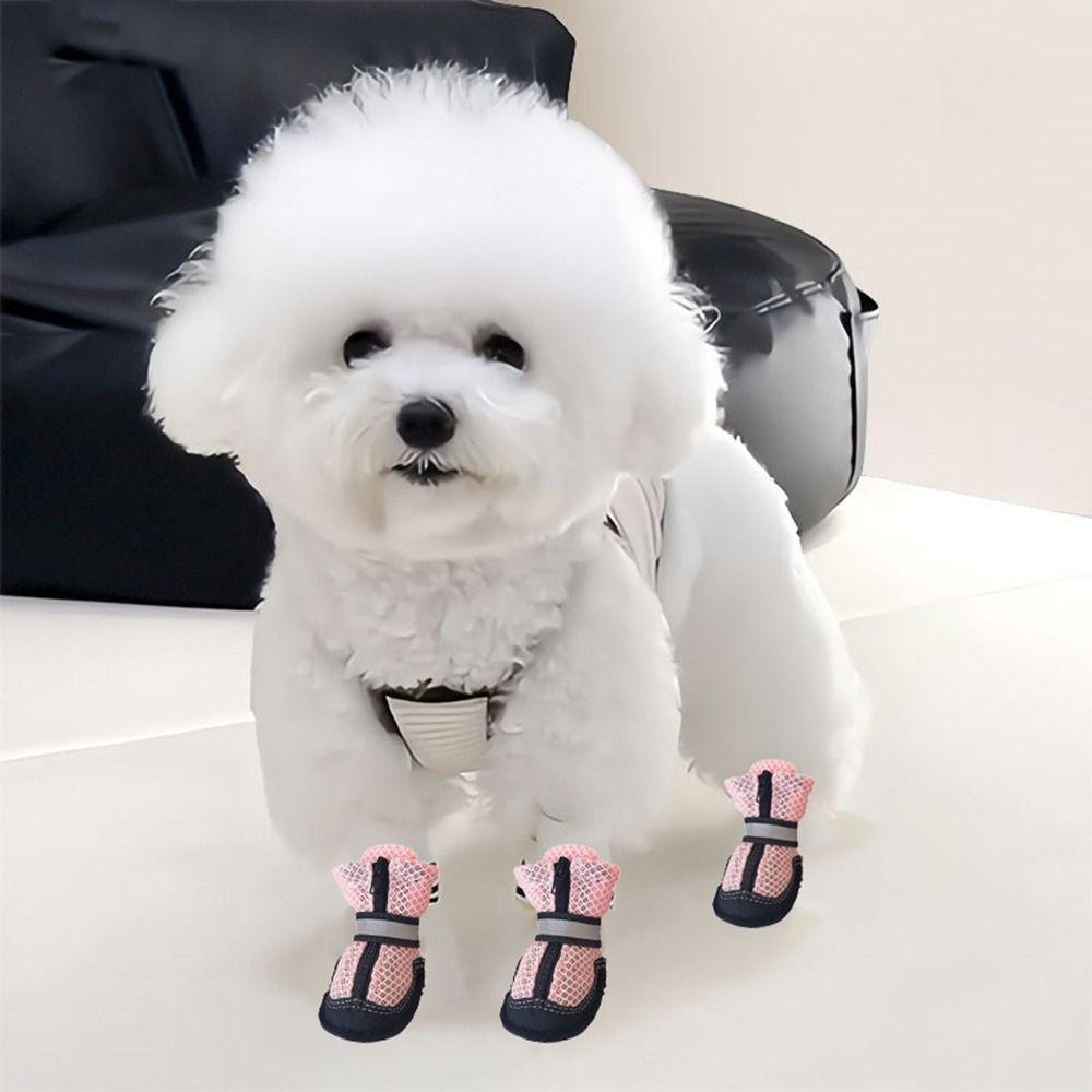 Soft Dog Net Shoes Breathable Dog Walking Boots Pet Supplies Mesh Pet Shoe Cover Indoor
