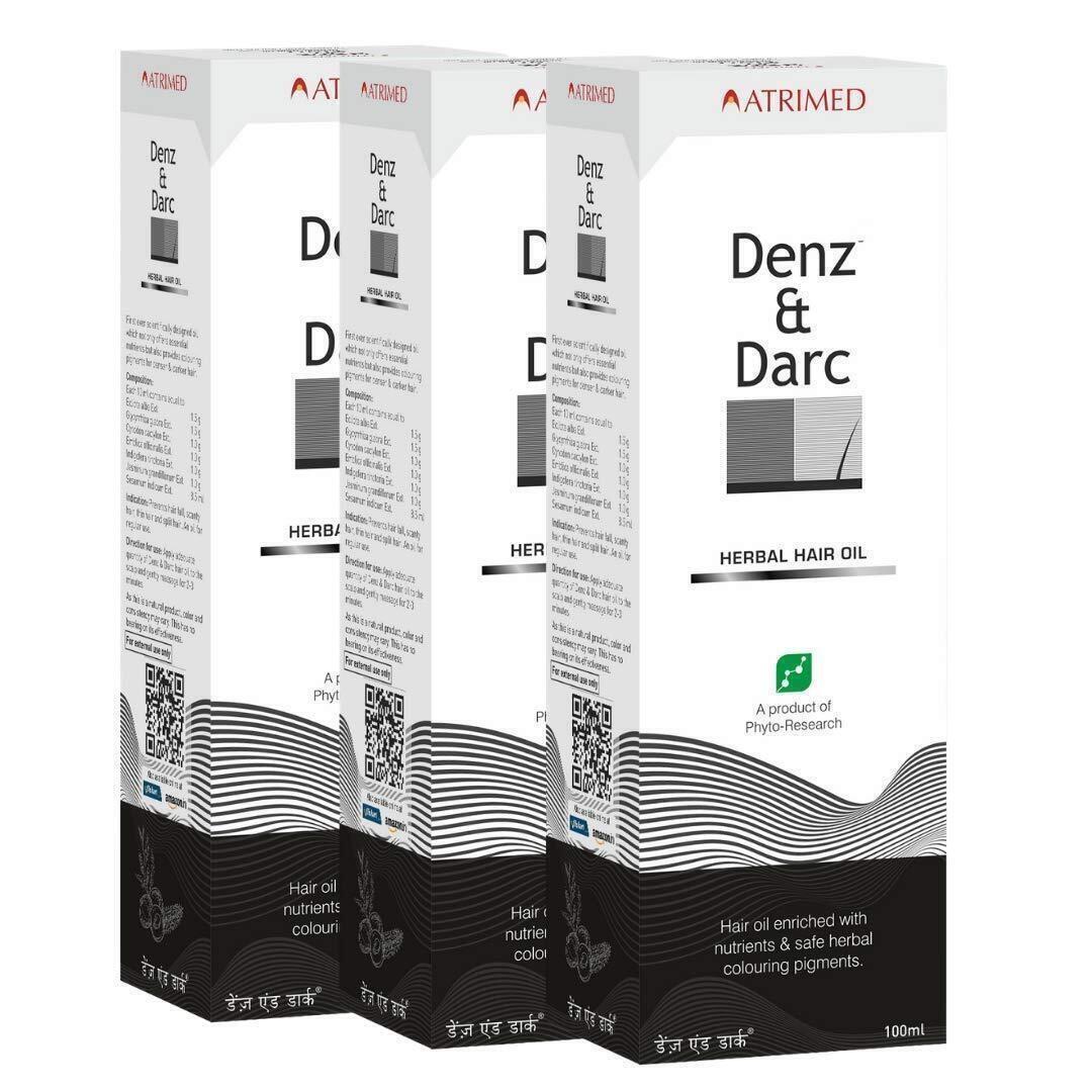 

Atrimed Denz & Darc Hair Oil Pack Of 3 Each 100 ml free shipping O44 2%