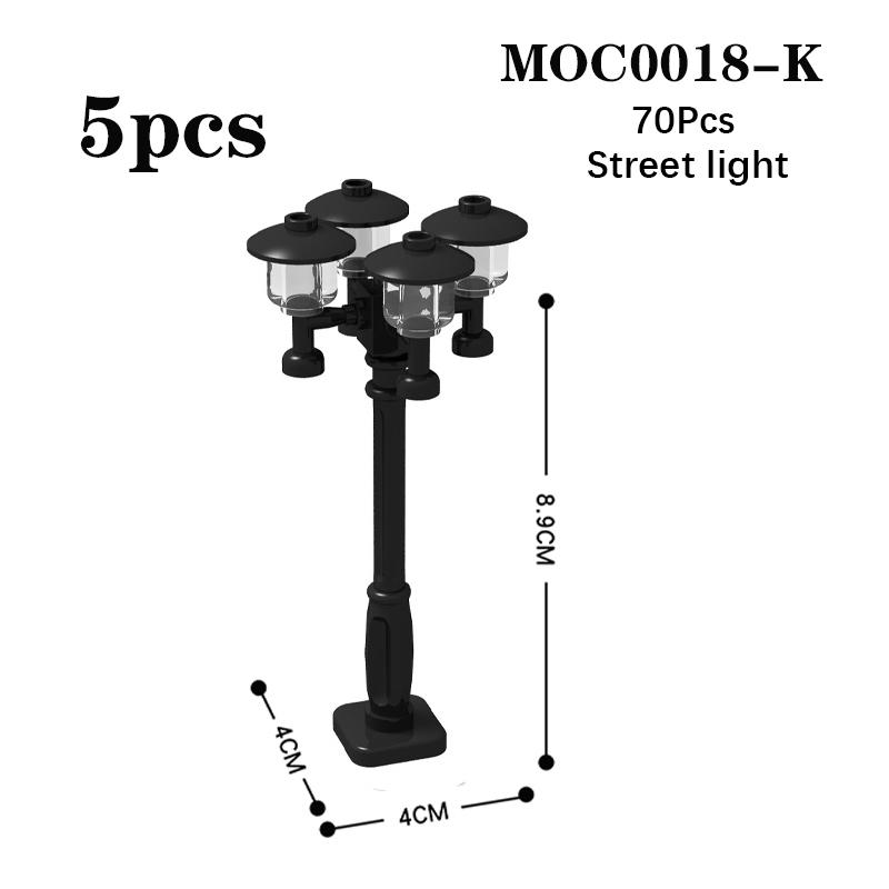 MOC City Serie Hochzeitsbogen Straßenlaterne Schlagzeug Schaukelstuhl Park Straßenansicht Bausteine Spielzeug Für Kinder Kreative Geschenke