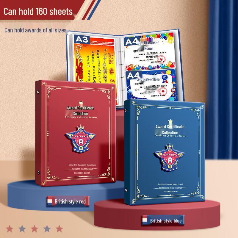 ShuXing Kids' Embossed Award & Art Certificate Display Album