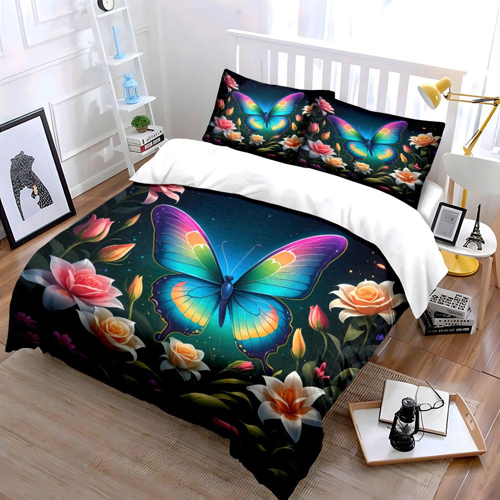 "Radiant butterfly garden dreams" Bedding sets Duvet covers Pillowcases(1* Duvet Cover 2* Pillowcases without duvet insert)