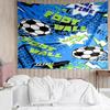 Soccer Print Tapestry, Backdrop, Easy Setup, Ideal for Bedroom, Office & Living Room, with Aesthetic Wall Hanging Decor.