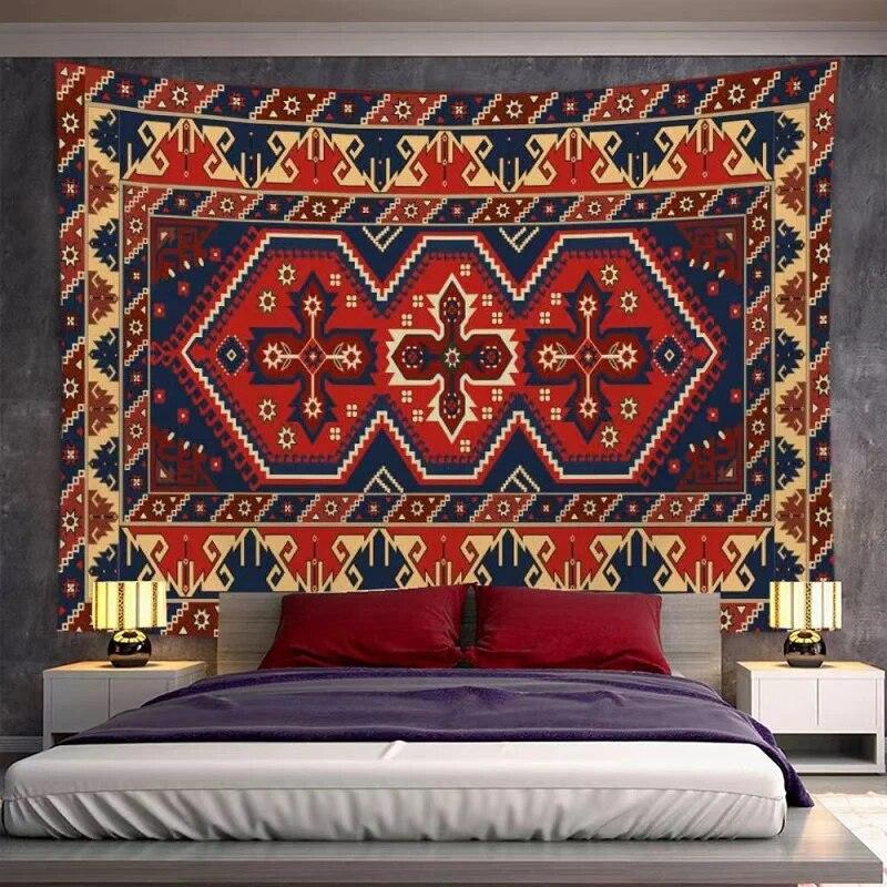 Persian Tapestry Wall Hanging Beach Blanket Mattress Psychedelic Bohemian Yoga Mat Mandala Tapestry