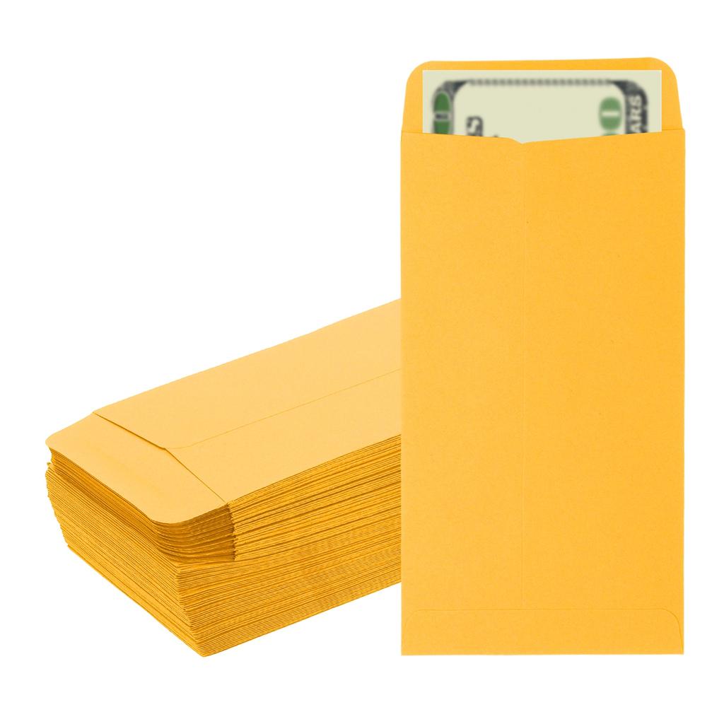 100 Stück 16,5x8,89cm Leere Geldpapierumschläge Geschenkkarte Verpackungsumschlag Bargeldumschläge Geldhaltertaschen für Schecks Tickets