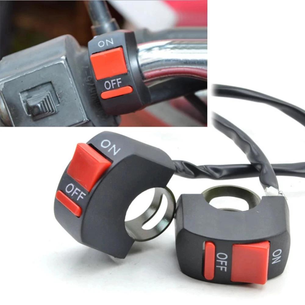 Universal Motorcycle Handlebar Flameout Switch ON OFF Button Connector for Moto Electric Vehicle Motor ATV Bike DC12V/10A