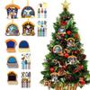 72pcs DIY Christmas Tree Decoration Set Homemade 2D Christmas-theme Ornament Craft With Stickers For Kids Adults Tree Holiday