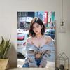 Elegant Lady Metal Wall Art Modern Oil Painting Style Home Decor Gift