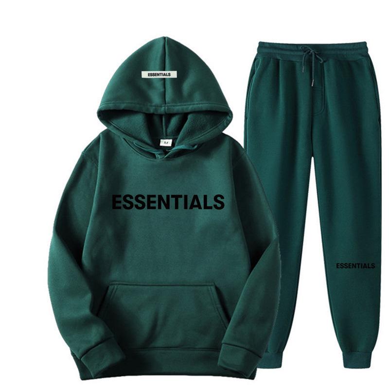 2024 Fear of God Essentials Unisex Hoodie Set - Doppelnähte, High Street Stil für Herbst/Winter
