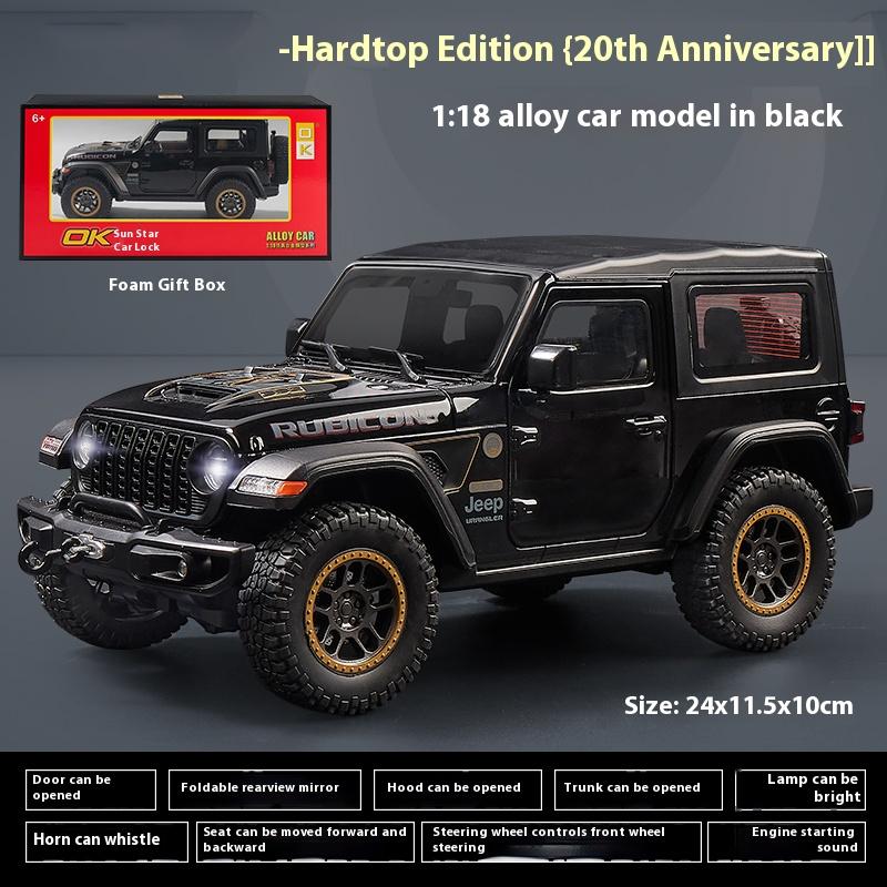 

Large Size 1:18 Wrangler Alloy Off-road Vehicle Model, Simulated Sound and Light Boy Toy Car, Children s Birthday Gift Ornaments