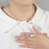 1-piece women's silver cute cat necklace - a minimalist clavicle chain with a sweet design, perfect for everyday wear, parties,