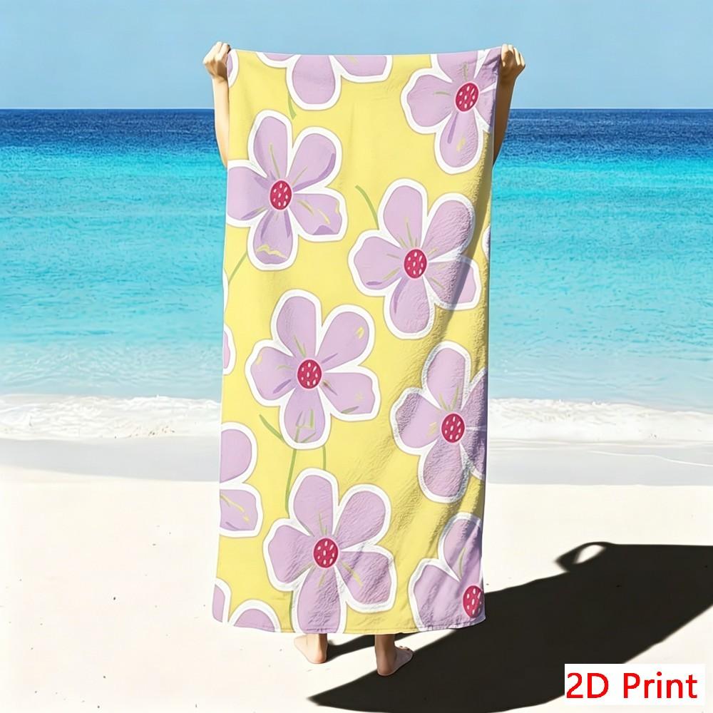 Oversized Floral Beach Towel XL Cute Flower Pool Blanket Large Bath Towels for Summer Vacation Travel Essentials Aesthetic Top