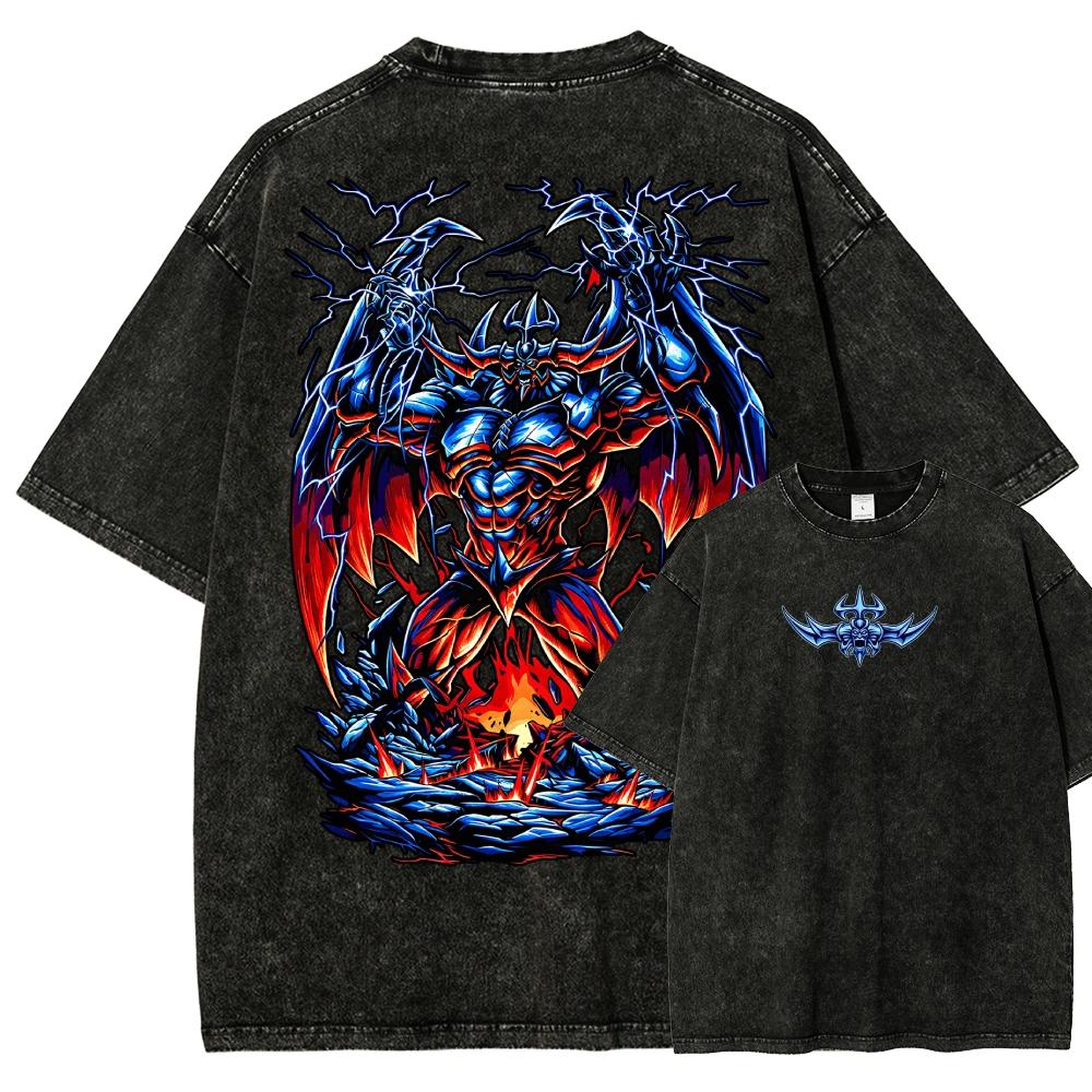 Camiseta Lavada Yu-Gi-Oh 2026 Novo Modelo Roupas personality shirt Roupa para todo o ano Moda Retro Vintage Solta presente alta qualidade