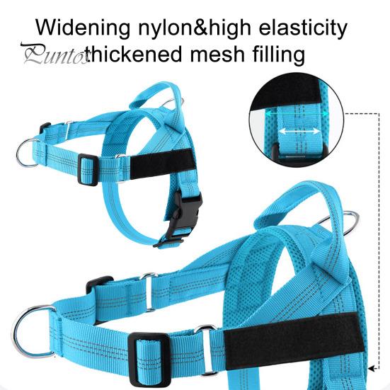 Heavy Duty Nylon Harness for Medium Dogs No Pull Dog Harness, Adjustable Vest with Handle, Breathable Durable Metal D-ring Pet Padded Large Dogs, Safe