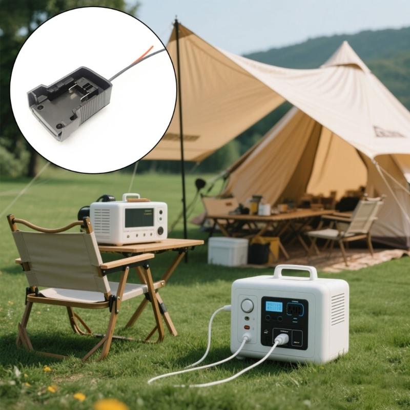 Tragbarer 18V Lithium-Batterie-Ausgangsadapter-Konverter mit stabilen Spannungen für 18V-Batterie, Outdoor-Werkzeug und Elektronik