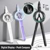 Push-Button Control Geometry Drawing Compass ABS Integrated Ruler Radius Pointer Compass  Exam Use