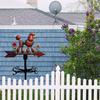 Metal Weather Vane Outdoor Wind Indicator Rustic Style Dog Wind Vane Rooftop Decoration for Shed Garden Yard Decor