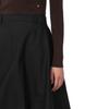 Moschino Asymmetrical Pumpkin Flare Cotton Midi Skirt