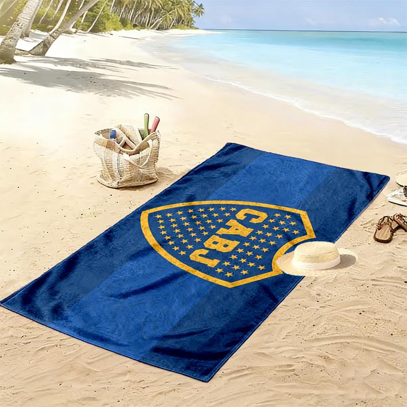 Club Atletico Boca Juniors Print Beach Towel, Large Soft Quick Dry Towel for Beach Camping Swimming