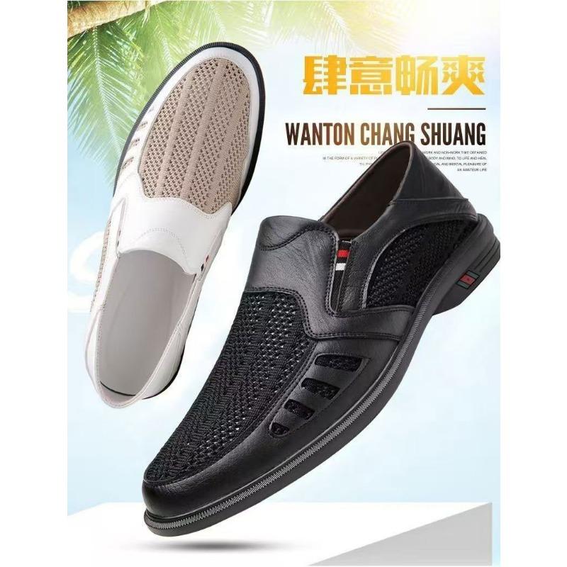 Mens Summer Breathable Hollow Out Casual Loafers Soft Sole Work Shoes
