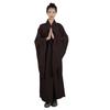 Haiqing Zen Monk Robe - Unisex, Linen, Coffee Color, All-Seasons Meditation Coat