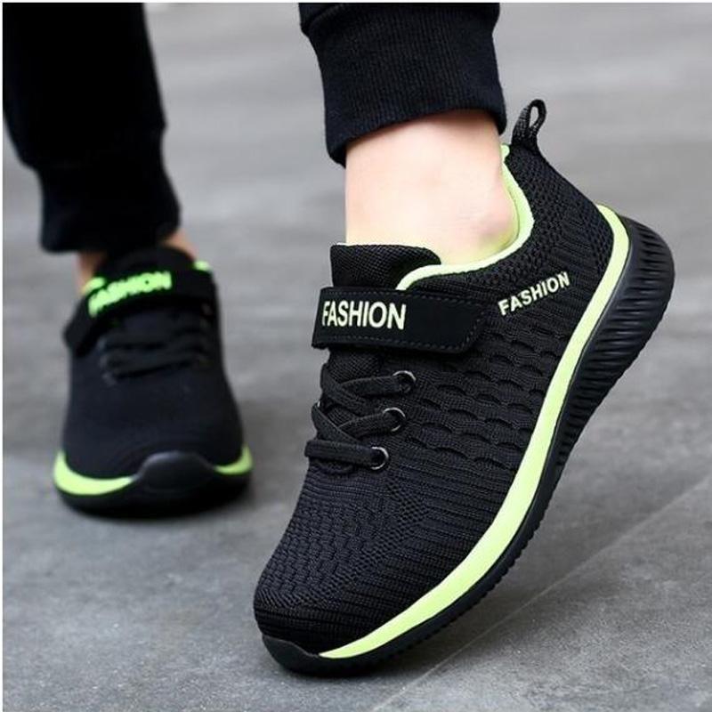 Autumn Mesh Kids Running Shoes Lightweight Breathable Outdoor Sneakers Boys Girls Athletic Footwear