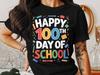 Happy 100th Day Of School - Unisex Softstyle Fun Teacher & Student 100 Days Celebration T-Shirt For Teacher And For Kids