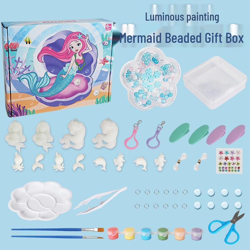 

DIY Luminous Mermaid Beaded Gift Set for Girls