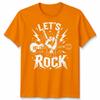 Kids Lets Rock Rockstar T Shirt Guitar Band Day Rock N Roll School Tee