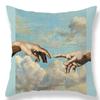 Ritratto a Olio Decorativo Copricuscino in Cotone e Lino Stampa Monna Lisa Federa per Cuscino per Divano Sedia Decorazione Casa Regalo 45x45cm