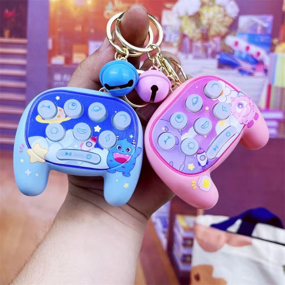 Squeak Toy Cartoon Keychain Stress Relief Gopher Game Machine Keychain Mini Bag Pendant  Small Gift