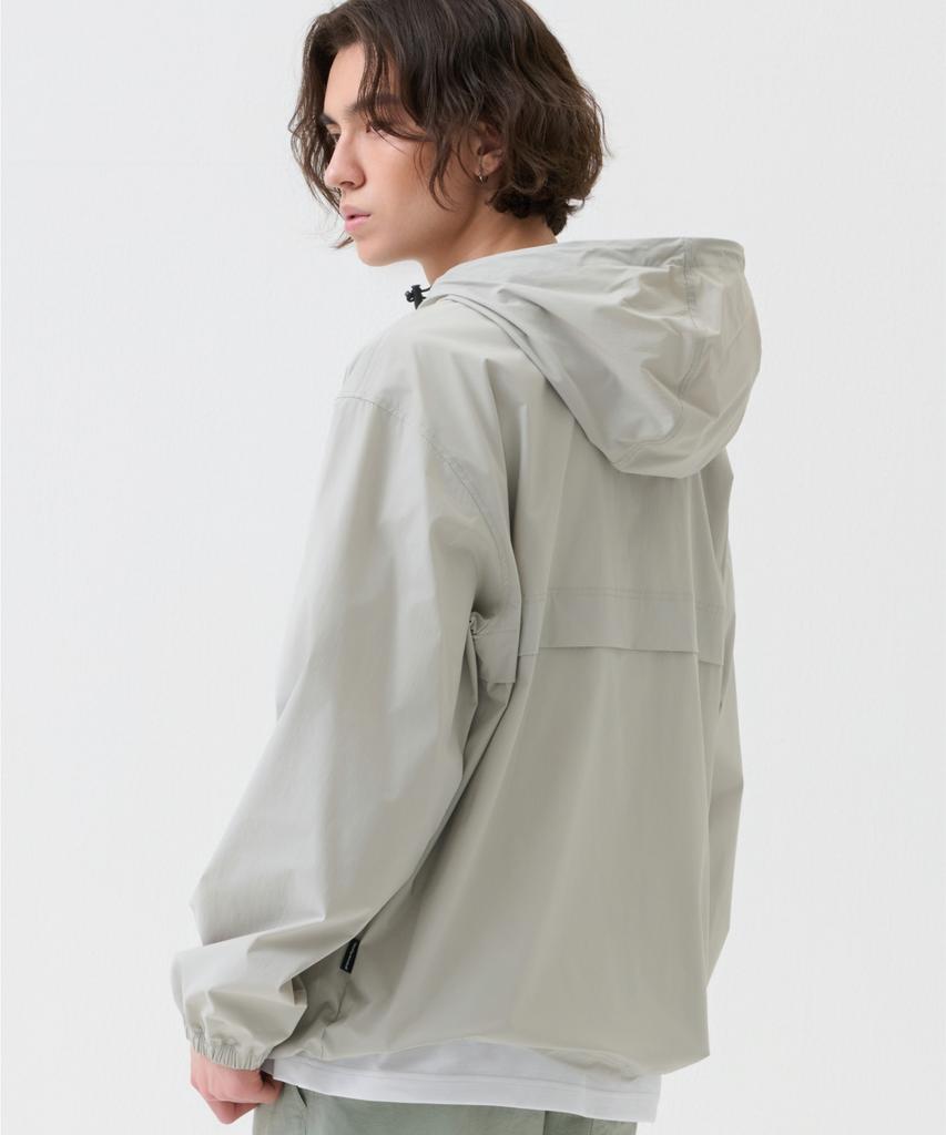 Groove Rhyme Men'S N95/Pu5 Nylon Spandex Hooded Long Sleeve Anorak (Semi-Oversized Fit)(25 Years)(3 Colors) [Lrarcuv182P]
