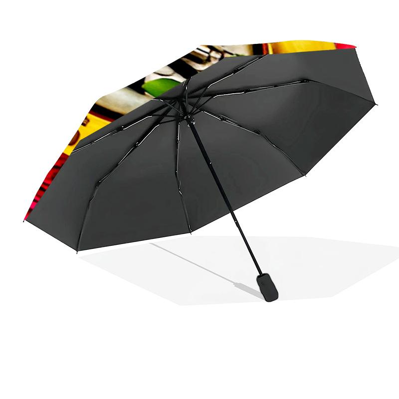 Guns Roses Fire Logo Umbrella 8-Frame for Travel, Camping, Casual Lightweight Portable Umbrella, Essential for Every Family Holidays Gift