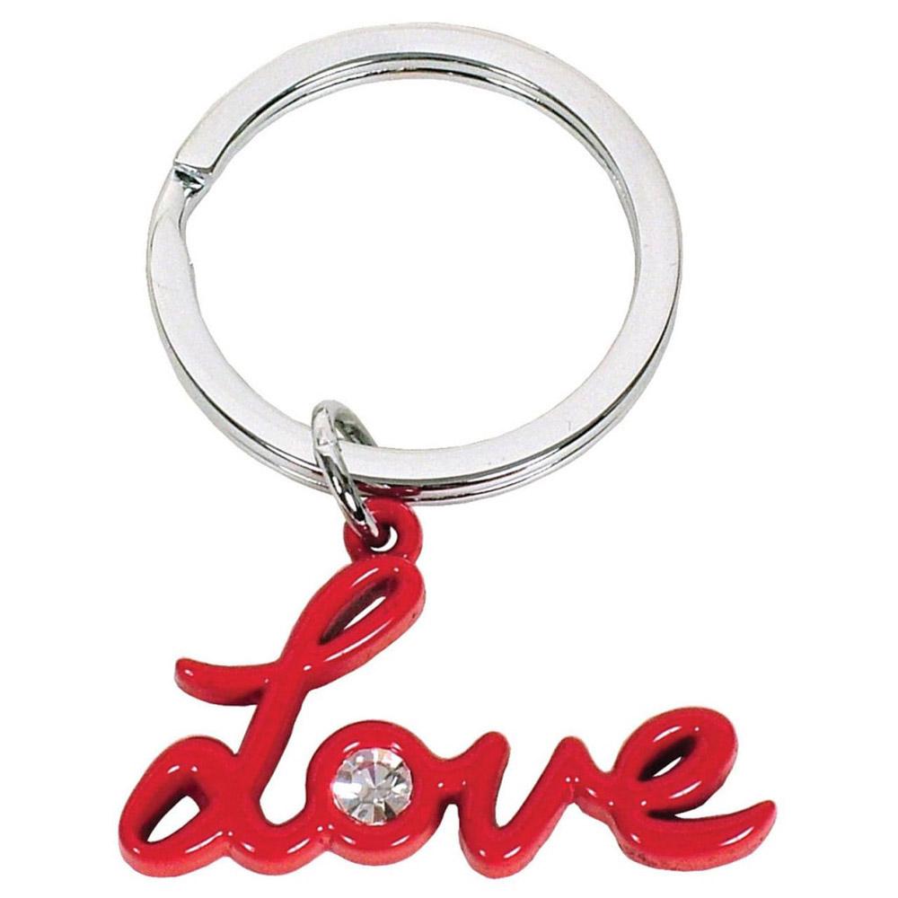 Gdesign Schlüsselanhänger Liebe mit Kristallen (rot)