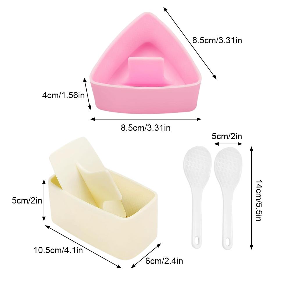 Onigiri Sushi Maker Mold Kit Classic Triangle Rice Ball Mold Maker Sushi Mold Musubi Press Mold For Kid Lunch Bento