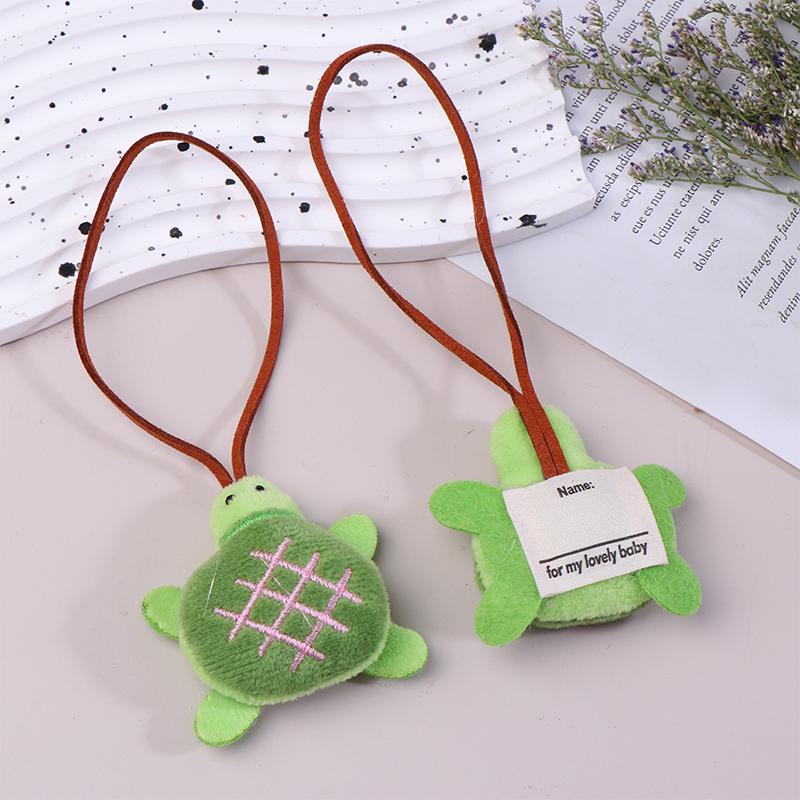 

Милый мультяшный плюшевый брелок-именная бирка в виде черепахи, брелок для ключей против потери, детский кавайный кулон для школьной сумки зелёный