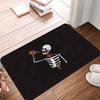 Creative Skeleton Printing Non Slip Small Rug Waterproof Easy Clean Floor Mat for Indoor Outdoor Use Durable Home Decor Novelty