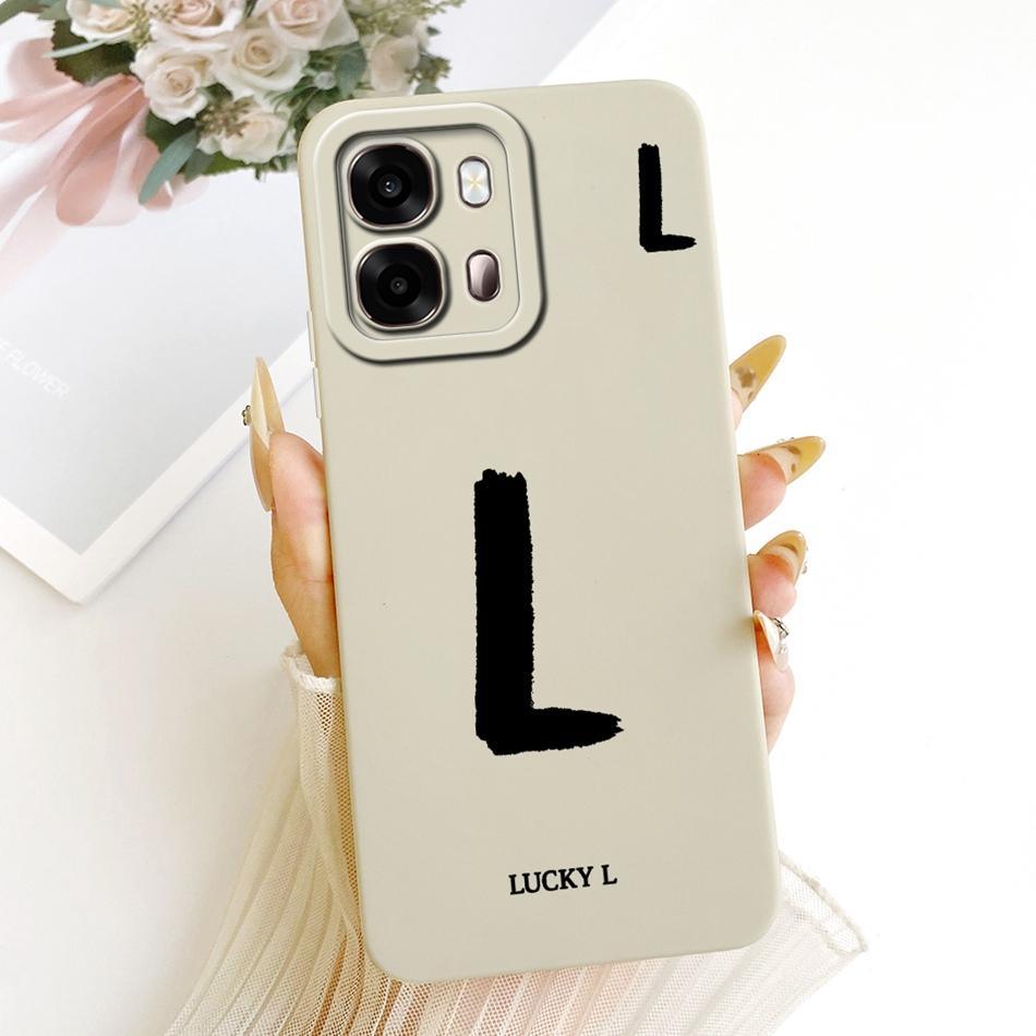 For OPPO A6s CPH2789 Lucky Initial Letter Phone Case For Oppo A6s 4G CPH2815 A 6S 5G Soft Silicone Shockproof Cases Bumpers