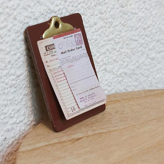 Miniature Menu Board Mini Clip Board with Menu Card Doll Accessory for 1/6 1/12 Doll Mansion Cafe Restaurant Scene