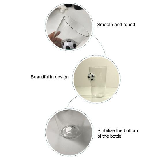 Soccer Beer Glass, Football-Shaped Glass Mug, 700ml Capacity Hot Cold Drink Glass Cup for Bar Pub Home Use