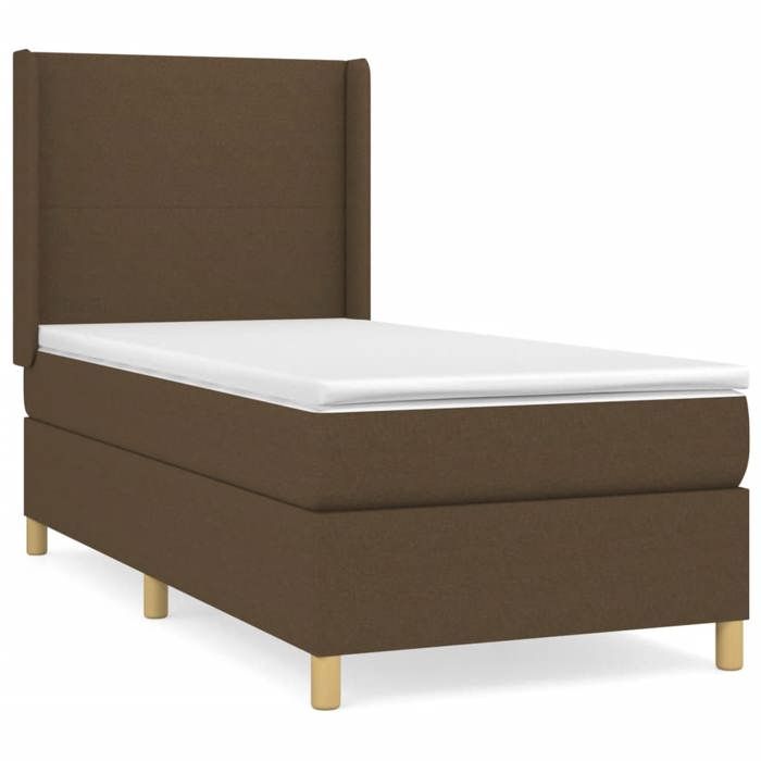 Maison Exclusive - Sommier à lattes de lit avec matelas Marron foncé 90x190 cm