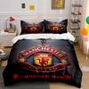 Manchester United Logo Bedding Set Bedding Set (1 Duvet Cover, 2 Pillowcases, Duvet Not Included)