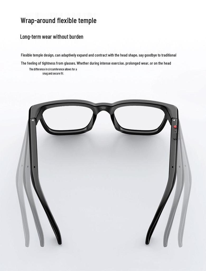 AI Smart Glasses: HD Bluetooth, Anti-Shake, Music & Video Recording, Multilingual Translation Assistant
