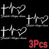 FAITH HOPE LOV E Stickers Personalized Creative Car Stickers Cars Glass Self-Adhesive Decals Auto Decoration Accessories