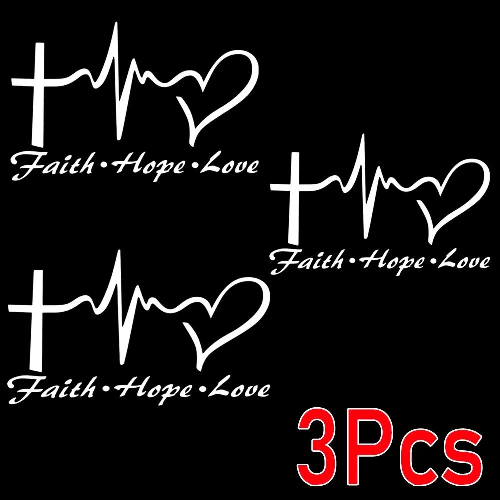 FAITH HOPE LOV E Stickers Personalized Creative Car Stickers Cars Glass Self-Adhesive Decals Auto Decoration Accessories