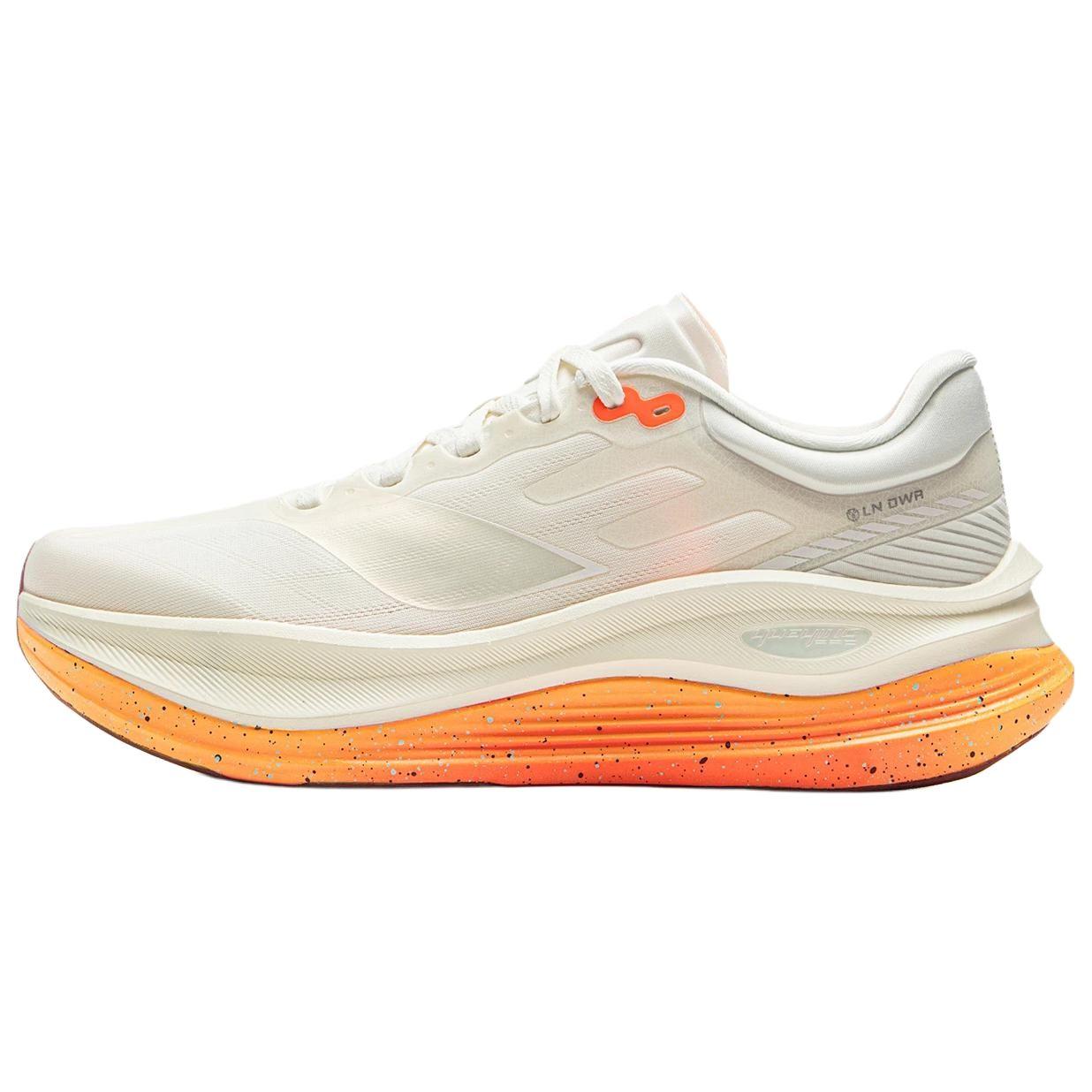 

новые LiNing Yueying 5 Pro Амортизирующие, Дышащие, Легкие Низкие Повседневные Кроссовки для Бега Мужские Белые Оранжевые 39.5